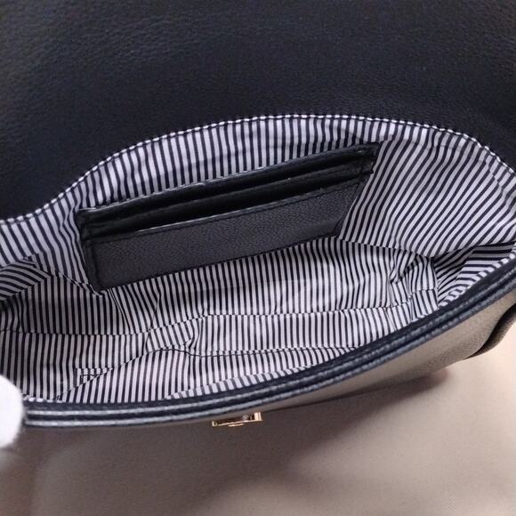 NWOT Elegant Faux Leather Fringe Casual Cute Black Crossbody Bag Purse - Picture 6 of 12